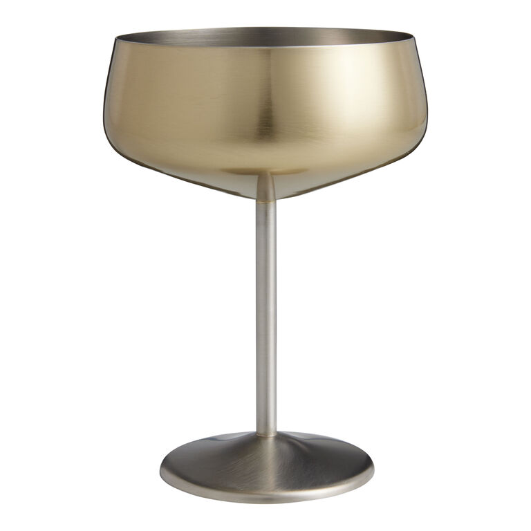 Orson Matte Gold Stainless Steel Coupe Glass image number 1