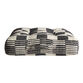 Black and Ivory Checkered Indoor Outdoor Floor Cushion image number 2