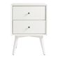 Brewton White Wood Nightstand With Drawers image number 1