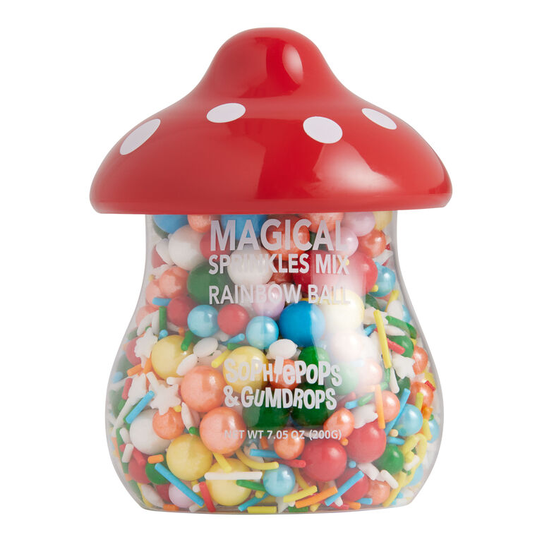 Red Mushroom Rainbow Ball Magical Sprinkles Mix image number 1