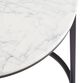Milan Round White Marble and Metal End Table image number 2