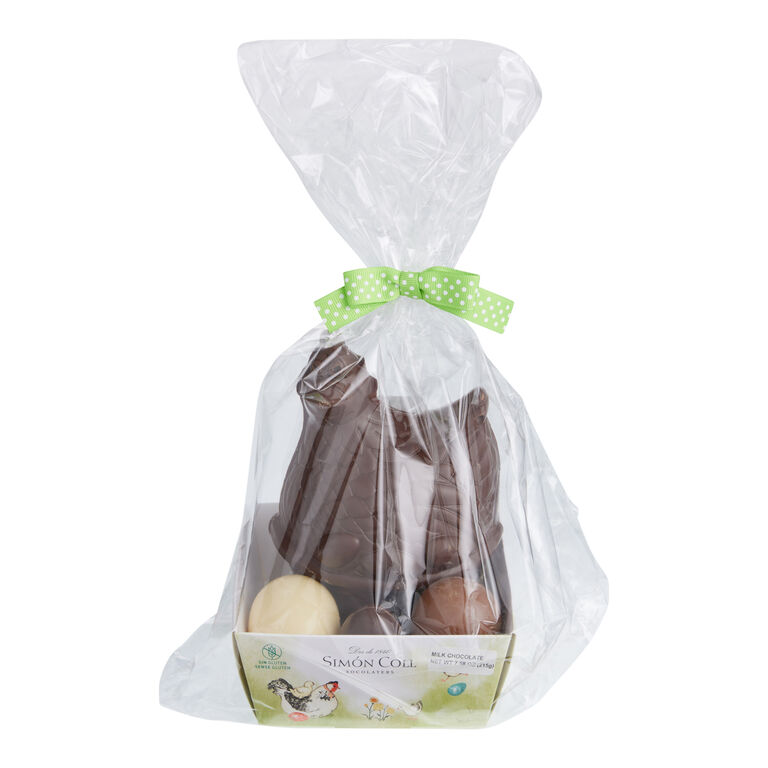Simon Coll Chocolate Chick Gift Basket With Assorted Eggs image number 1