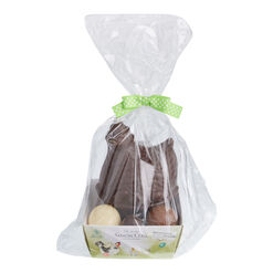 Simon Coll Chocolate Chick Gift Basket With Assorted Eggs