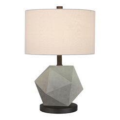 Twila Geometric Concrete Table Lamp