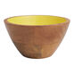 Small Yellow Enamel Wood Bowl image number 0