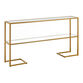 Gold Metal And Glass Top Console Table With Shelf image number 0