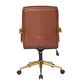 Armstrong Faux Leather and Gold Upholstered Office Chair image number 4