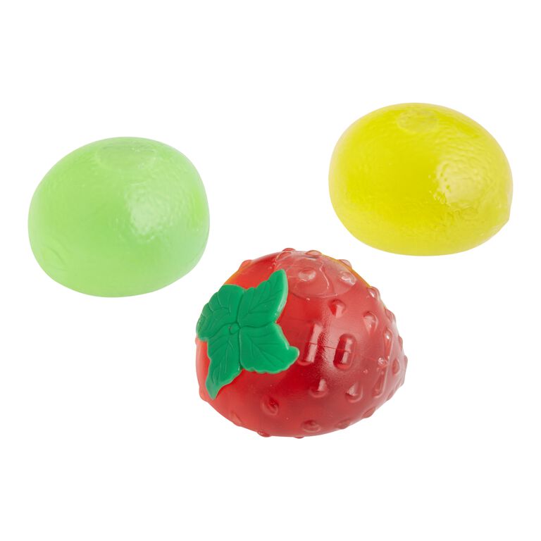 Toysmith Super Squeezies Fruit Set of 3 image number 1