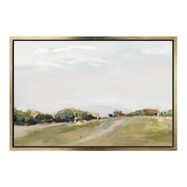 Golden Grasslands by Isabelle Z Framed Canvas Wall Art image number 1