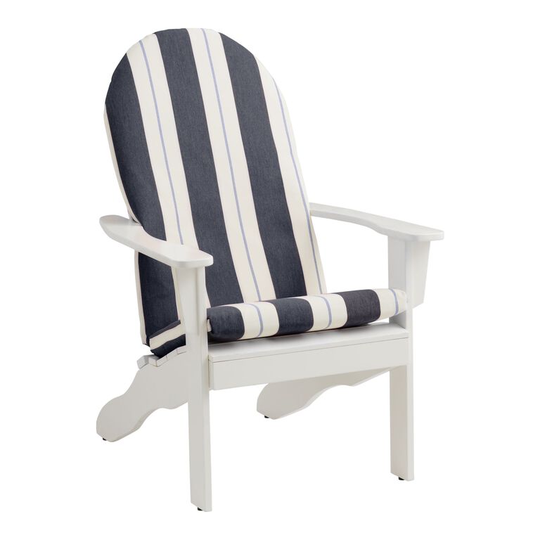Sunbrella Navy Stripe Adirondack Chair Cushion image number 4