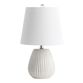 Brock White Ceramic Ribbed Table Lamps Set Of 2 image number 0