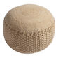 Round Braided Indoor Outdoor Pouf image number 0