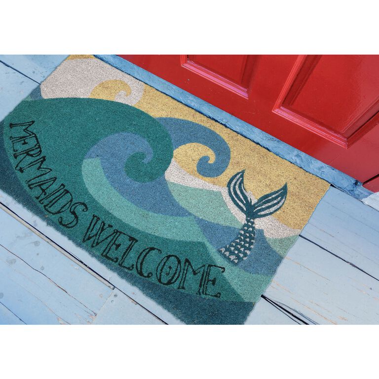 Blue Mermaid Sighting Coir Doormat image number 3