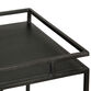 Stone Square Black Metal And Wood 2 Tier Bar Cart image number 3