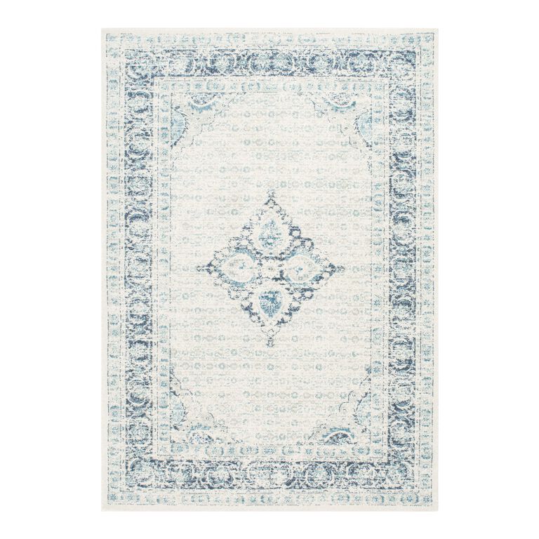 Henley Blue Distressed Persian Style Area Rug image number 1