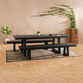 Rayne Charcoal Eucalyptus Wood Outdoor Dining Bench image number 1