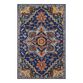Zareen Navy and Orange Medallion Tufted Wool Area Rug image number 0