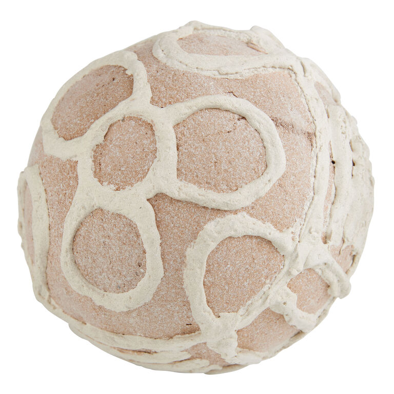 Hand Painted Terracotta Ball Decor image number 1