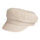 Tan and Ivory Grid Military Hat image number 0