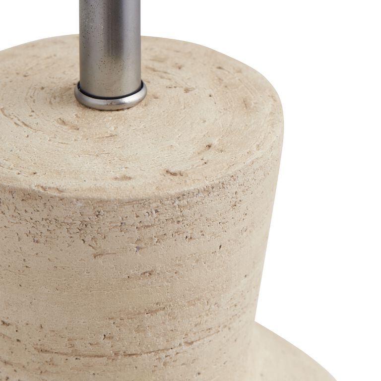 White Terracotta Stacked Table Lamp Base image number 4