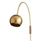 Keith Antique Brass Dome Adjustable Arc Wall Sconce image number 3