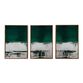 Malachite Green Abstract Framed Canvas Wall Art 3 Piece image number 0