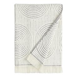 Morgan Gray and Off White Sculpted Spiral Towel Collection