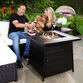 Emuco Square Black Steel Gas Fire Pit Table image number 5
