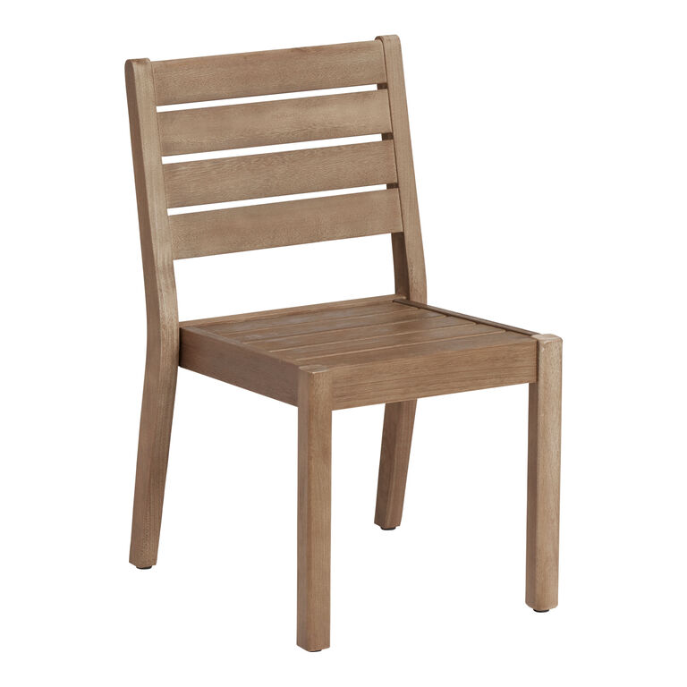 Corsica Light Brown Eucalyptus Outdoor Dining Chair image number 1