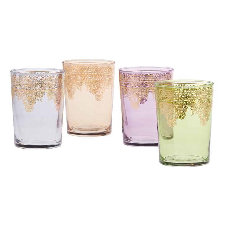 Moroccan Double Old Fashioned Glasses Set of 4 image number 1