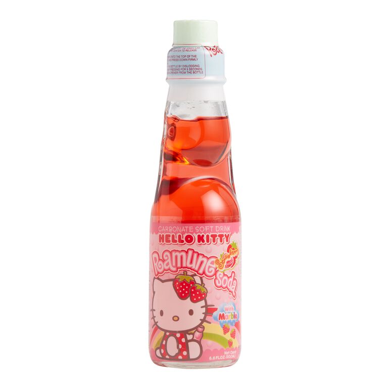 Hello Kitty Ramune Strawberry Soda image number 1