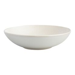 Avery White Textured Serving Bowl