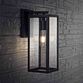 Norsan Black Metal And Glass Outdoor Wall Sconce image number 1