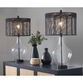 Vincent Clear Glass And Black Rattan Table Lamp 2 Piece Set image number 1