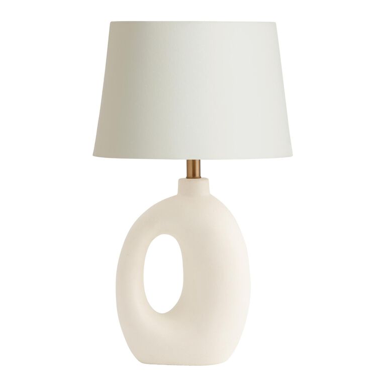 Lyra White Abstract Ceramic Table Lamp Base image number 3