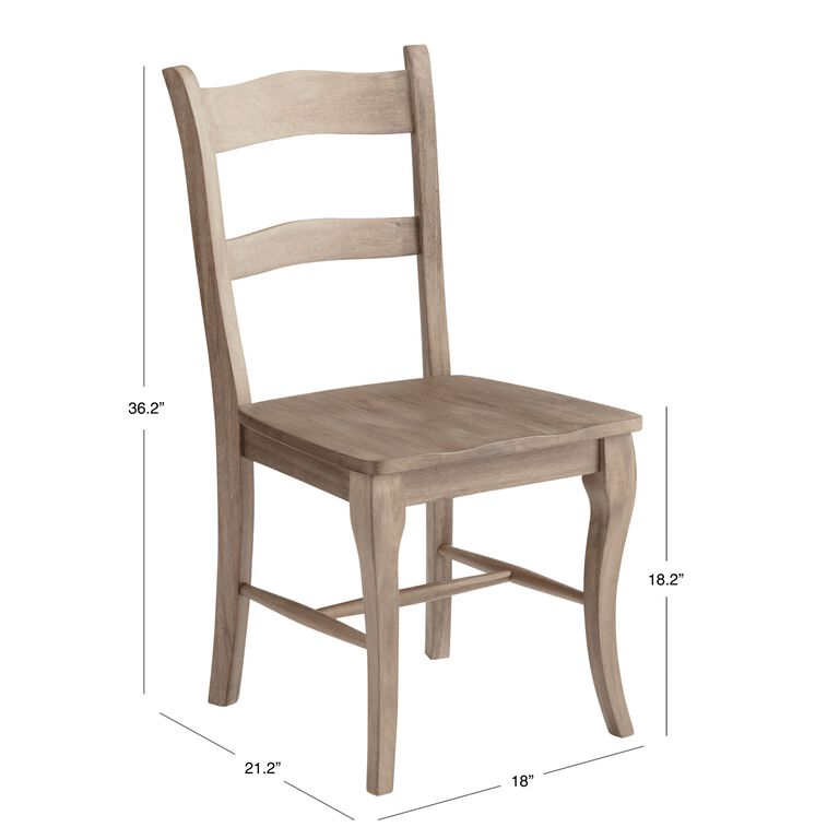 Jozy Weathered Gray Wood Dining Chair Set of 2 image number 6