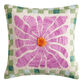 Magenta Abstract Floral Indoor Outdoor Throw Pillow image number 0