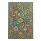 Raya Teal And Multicolor Floral Wool Area Rug image number 0