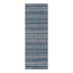 Lucca Blue and Ivory Geometric Stripe Indoor Outdoor Rug image number 1