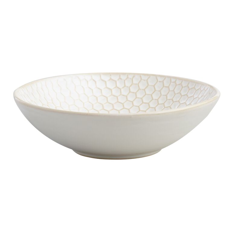 Avery Medium White Textured Bowl Set Of 4 image number 1