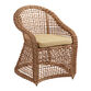 Faux Raffia Gusseted Outdoor Chair Cushion image number 2