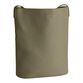 Olive Green Faux Leather Minimalist Hobo Tote Bag image number 1