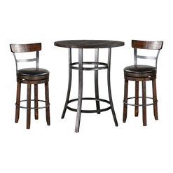 Hawes Mahogany And Metal Pub Dining Collection