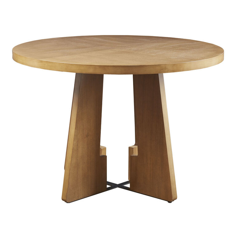 Mullen Round Wood X Base Dining Table image number 1