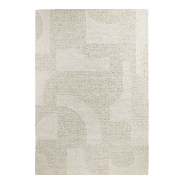 Nomad Undyed Abstract Tufted Wool Area Rug image number 1