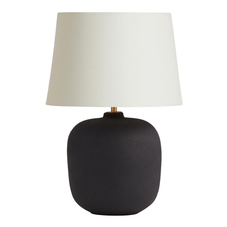 Black Ceramic Table Lamp Base image number 3