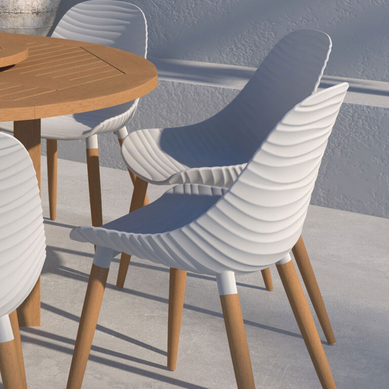Edison Molded Resin Outdoor Dining Chair 2 Piece Set image number 4