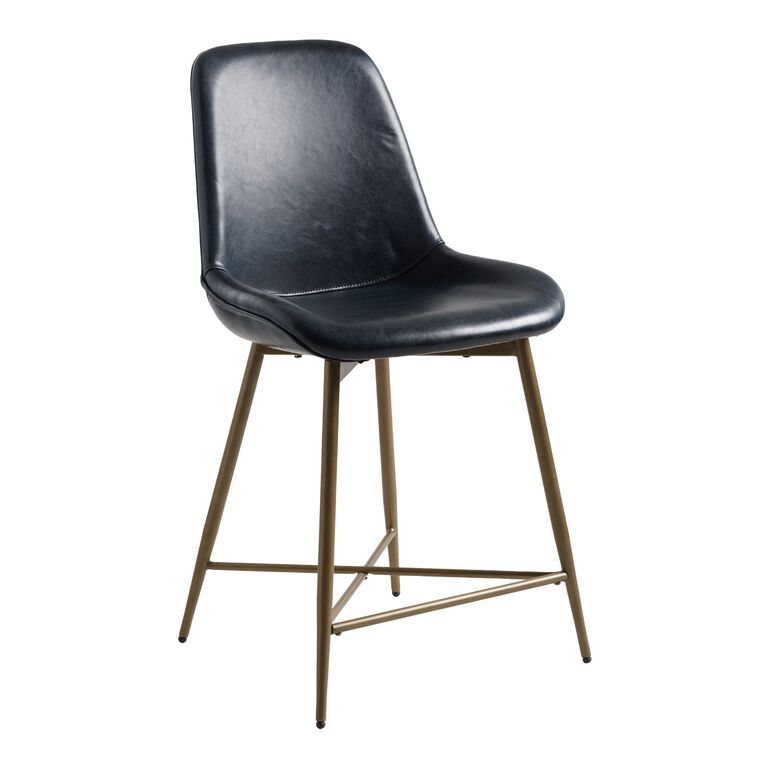 Tyler Bi Cast Leather Molded Counter Stool image number 1