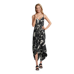 Goa Black And White Abstract Shapes Jumpsuit With Pockets