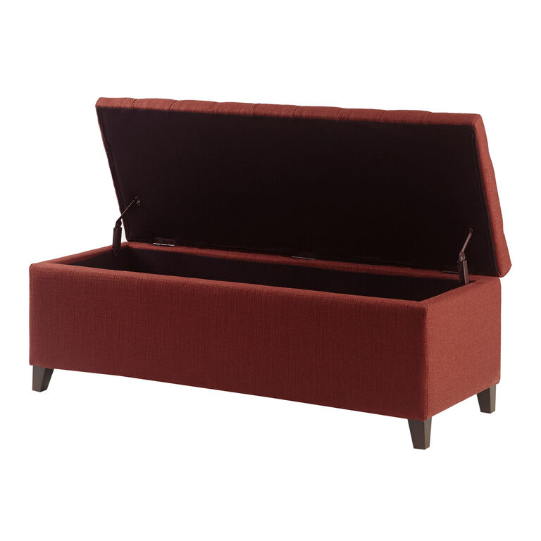 Wispy Tufted Upholstered Storage Bench image number 4